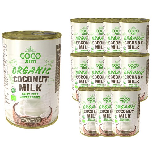 코코씸 쿠킹용 코코넛 밀크 오가닉, 400ml, 12개
