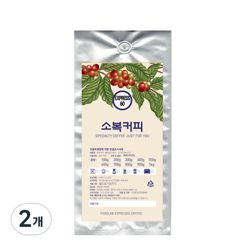 소복커피 EXPRESS 60 원두, 프렌치프레스, 200g, 2개