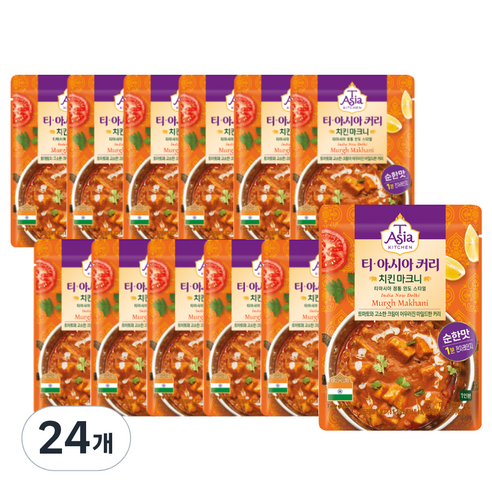 티아시아키친 치킨 마크니 커리 전자레인지용, 170g, 24개