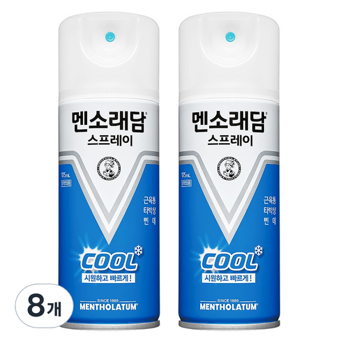 멘소래담 쿨 스프레이 175ml, 1개입, 8개