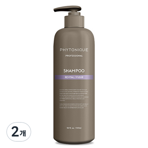 피토니끄 프로 리바이탈 두피케어 탈모샴푸 플레르 중건성용, 500ml, 2개