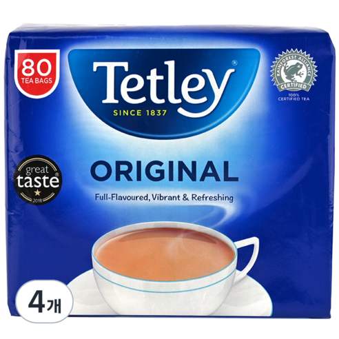 테틀리 오리지널 블랙티, 3.125g, 80개입, 4개