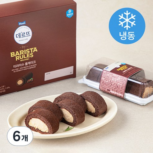 바리스타룰스 데르뜨 티라미수 롤케이크 (냉동), 105g, 6개