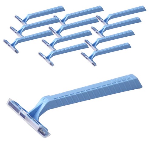 블루마켓 일회용 수동 이중 면도기 블루, 1개입, 8개