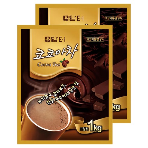 담터 코코아차 코코아, 1kg, 2개, 1개입