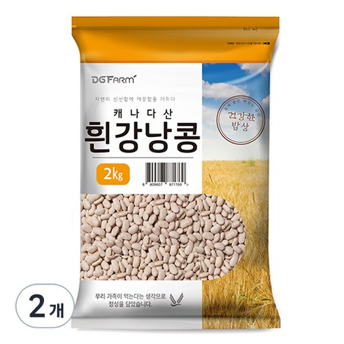 대구농산 흰강낭콩, 2kg, 2개