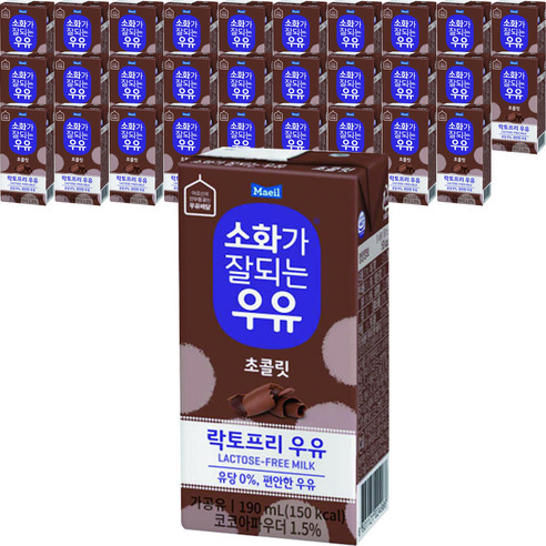소화가잘되는우유 초콜릿, 190ml, 96개