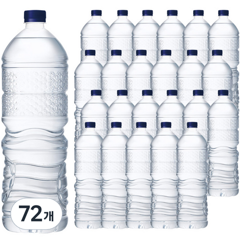 해태htb 강원평창수 무라벨 생수, 72개, 2L