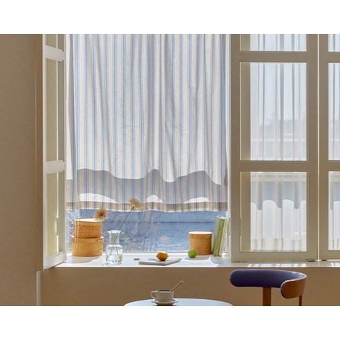 섬세한 감각으로 공간을 물들이는 빈티지 순면 가리개커튼