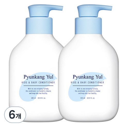 편강율 키즈 앤 베이비 컨디셔너 베이비파우더향, 590ml, 6개