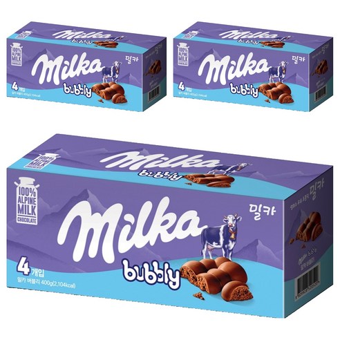 밀카 버블리 4개입, 400g, 3개