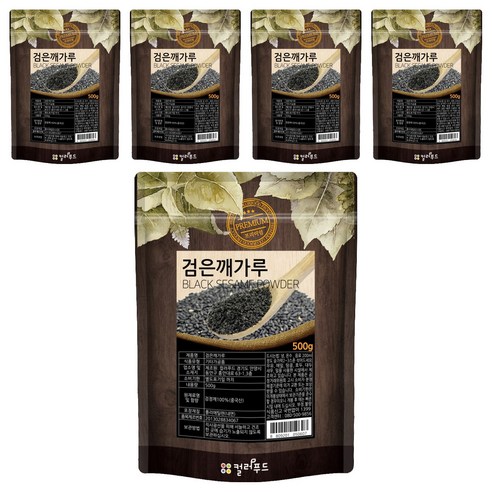 컬러푸드 볶은 검은깨가루, 500g, 5개