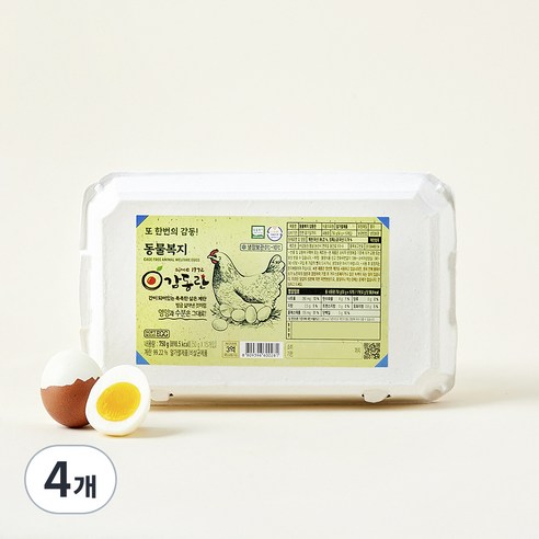 감동란 동물복지 인증 감동란 750g, 15구, 4개