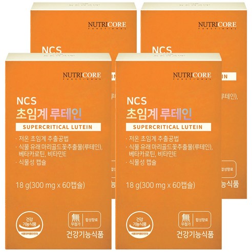 뉴트리코어 NCS 초임계 루테인, 60정, 4개