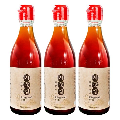 시장쏙 시골집 외할머니 참기름, 350ml, 3개
