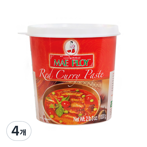 메이플로이 레드 커리 페이스트, 4개, 1kg