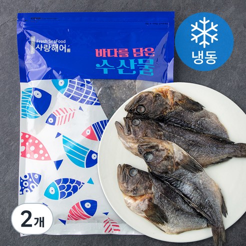 사랑해어 손질 구이용 우럭 (냉동), 500g, 2개
