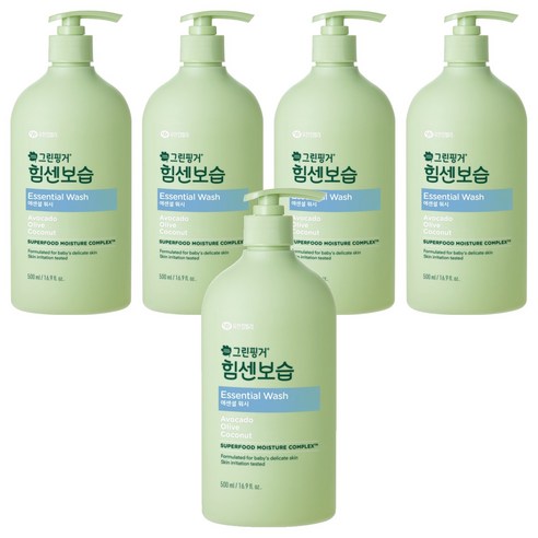 그린핑거 힘센보습 에센셜 바디워시, 500ml, 5개