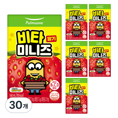 풀무원 비타미니즈 딸기, 30개, 140ml