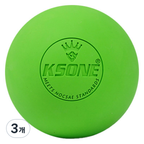 KSONE 스카위즈 근육 이완 마사지 볼, 3개, 그린