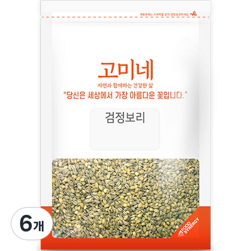 고미네 검정보리, 500g, 6개
