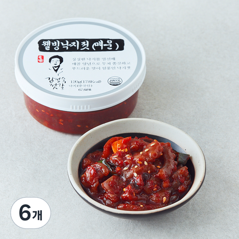 동광 김정숙 젓갈 웰빙낙지젓 매운, 120g, 6개