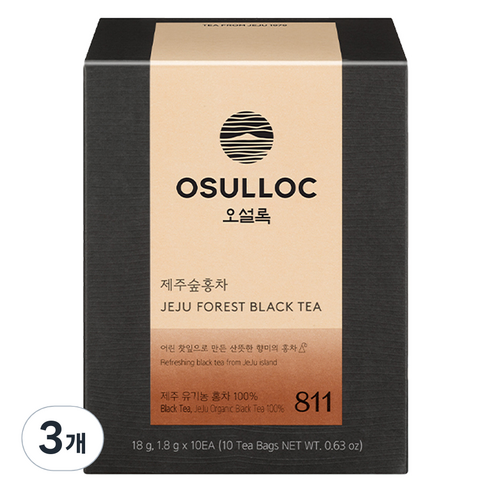 오설록 제주숲홍차 피라미드 티백, 1.8g, 10개입, 3개