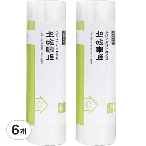 생활미소 위생롤백, 중(M), 340개, 6개