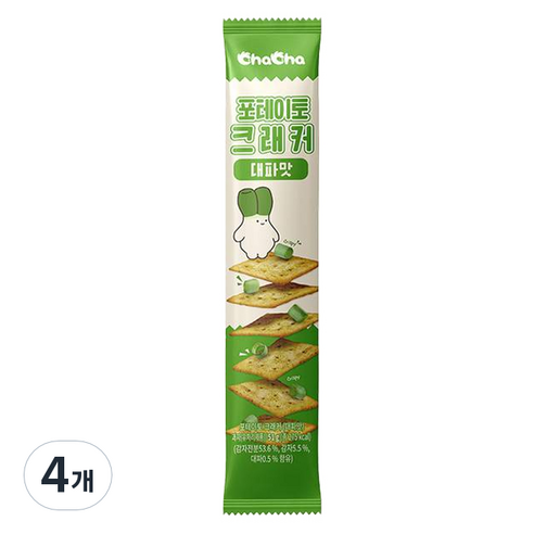 챠챠 포테이토 크래커 대파맛, 51g, 4개