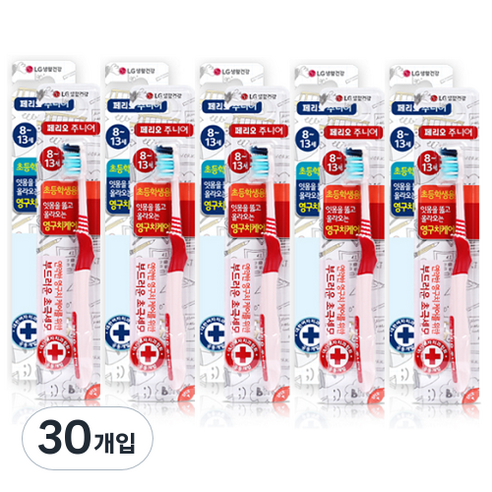 페리오 키즈 4단계 초극세모 어린이 칫솔, 랜덤 발송, 1개입, 30개