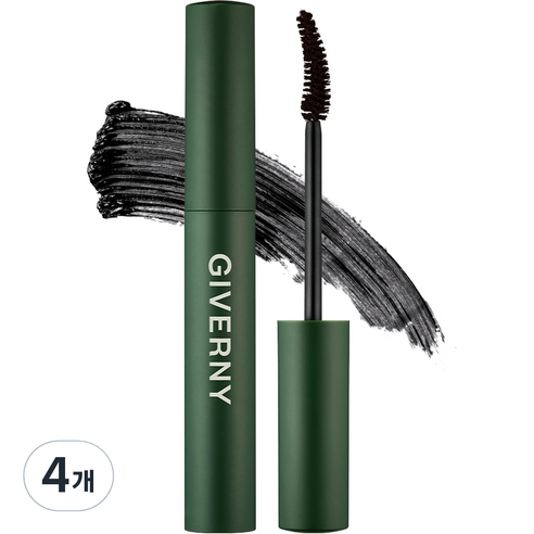 지베르니 밀착 픽싱 마스카라 7g, 01 블랙, 4개