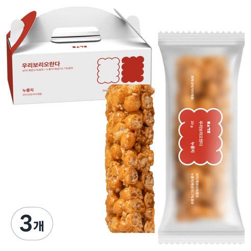 편식공장 우리보리오란다 누룽지 18p, 360g, 3개