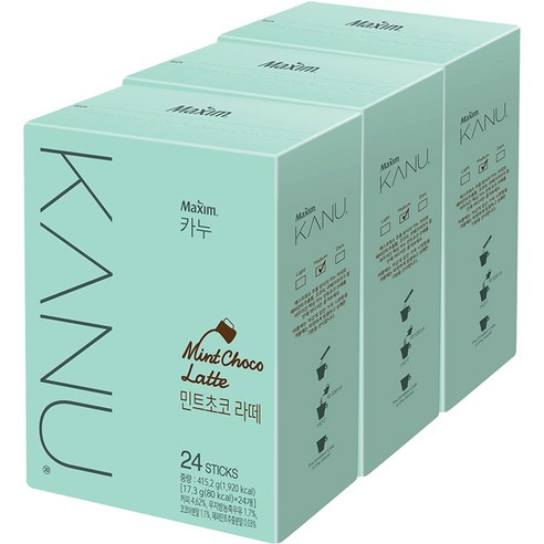 맥심 카누 민트초코 라떼, 17.3g, 72개