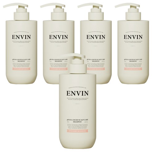 앙방 약산성 두피케어 샴푸 메리미달링, 500ml, 5개