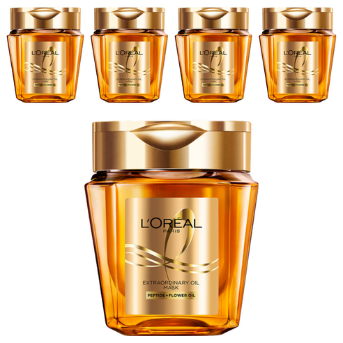 로레알파리 엑스트라오디네리 오일 실크 마스크 팩, 250ml, 5개