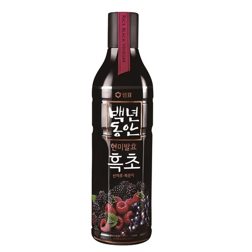 샘표 백년동안 산머루 복분자 현미발효 흑초, 900ml, 2개