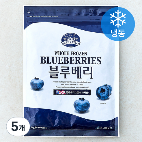 미국산 베리필드 블루베리 (냉동), 5개, 1kg