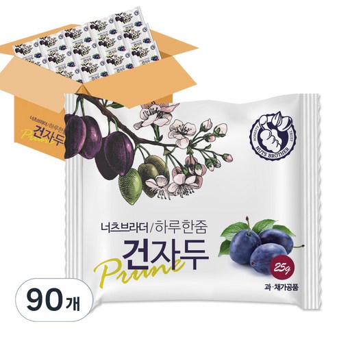 너츠브라더 하루한줌 건자두, 25g, 90개