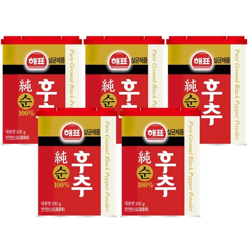 [해표] 순후추, 100g, 5개
