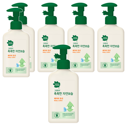 그린핑거 촉촉한 자연보습 베이비로션, 320ml, 6개