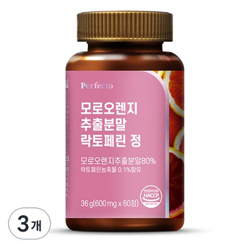 퍼펙토 모로오렌지 추출분말 락토페린 정 36g, 60정, 2개