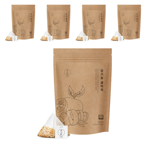 다정헌 유기농 귤피차, 1.5g, 20개입, 5개, 1.5g