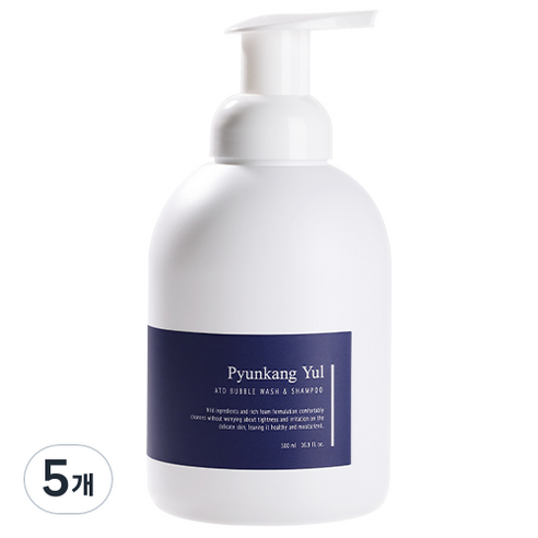 편강율 유아용 아토 버블 워시앤샴푸, 500ml, 5개