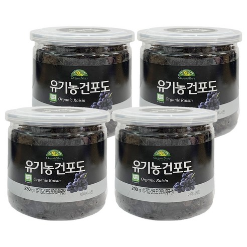 오가닉스토리 유기농 건포도, 230g, 4개