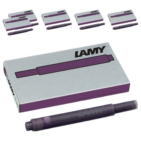 LAMY 만년필 잉크카트리지 5p, 블랙베리, 6개