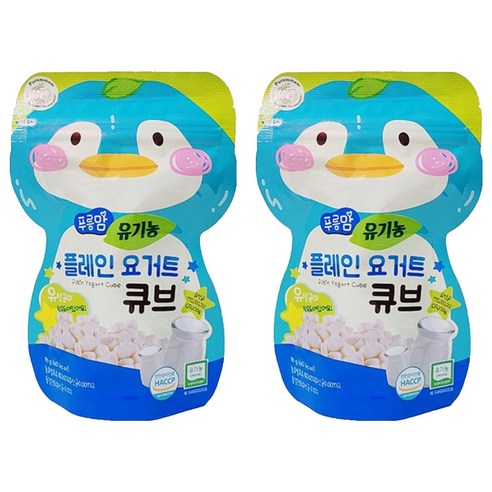 오가닉스토리 푸름맘 유기농 요거트 큐브 16g, 2개, 플레인 요거트맛