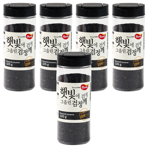 햇님마을 햇빛에 검게 그을린 검정깨, 105g, 5개
