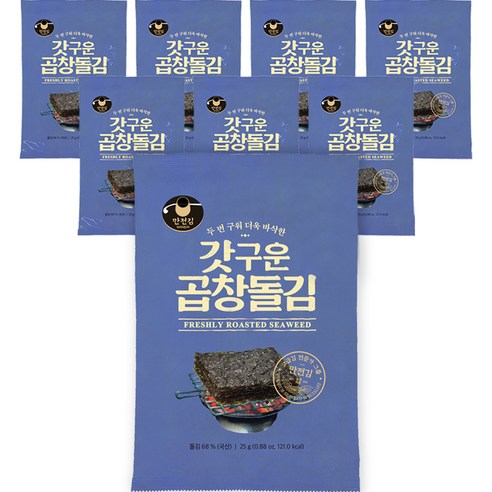 만전김 곱창돌김 전장김, 25g, 8개