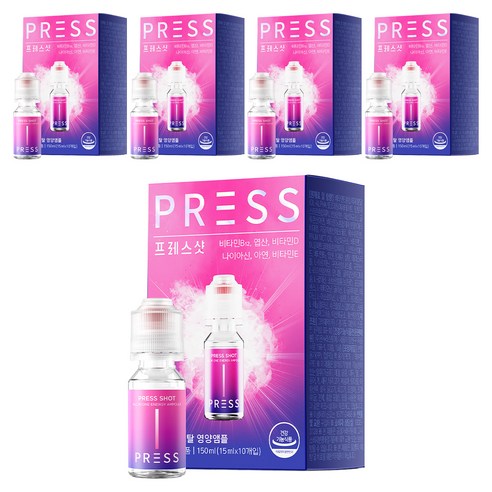 프레스샷 올인원 토탈 영양 앰플 10p, 150ml, 5개