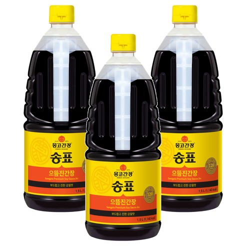 몽고간장 송표 으뜸진간장, 1.5L, 3개